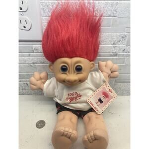 Russ Berrie Plush Troll Doll 100% Huggable Shirt Valentine Soft Body 12"